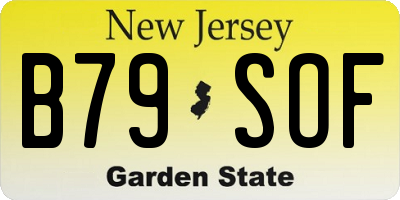 NJ license plate B79SOF