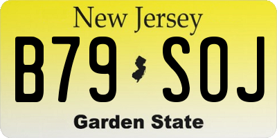 NJ license plate B79SOJ