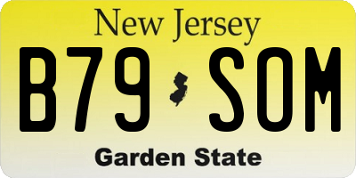 NJ license plate B79SOM