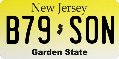 NJ license plate B79SON