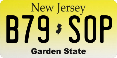 NJ license plate B79SOP