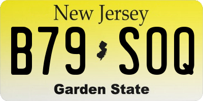 NJ license plate B79SOQ