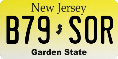 NJ license plate B79SOR