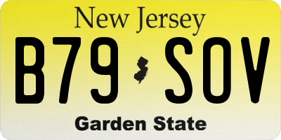 NJ license plate B79SOV