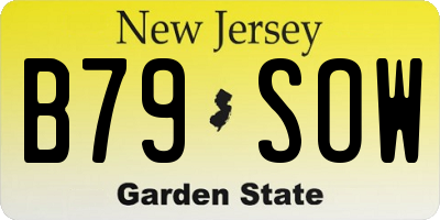 NJ license plate B79SOW