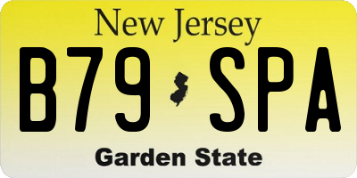 NJ license plate B79SPA