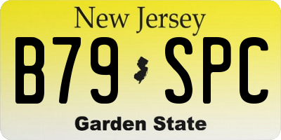 NJ license plate B79SPC