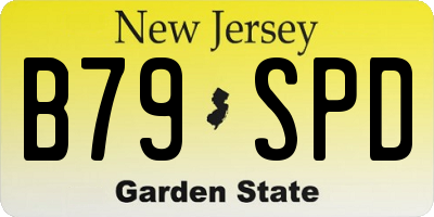 NJ license plate B79SPD