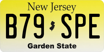 NJ license plate B79SPE