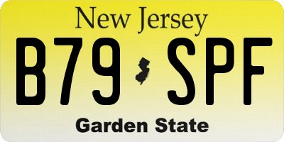 NJ license plate B79SPF