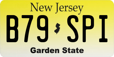 NJ license plate B79SPI