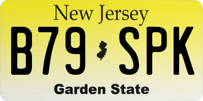 NJ license plate B79SPK