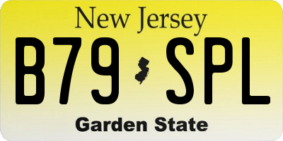 NJ license plate B79SPL