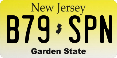 NJ license plate B79SPN