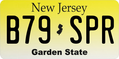 NJ license plate B79SPR