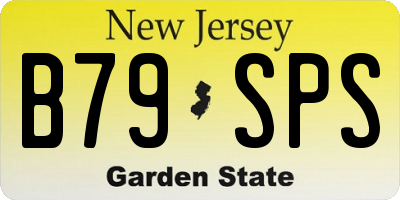 NJ license plate B79SPS