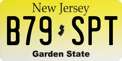NJ license plate B79SPT