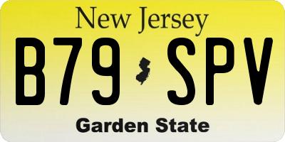 NJ license plate B79SPV
