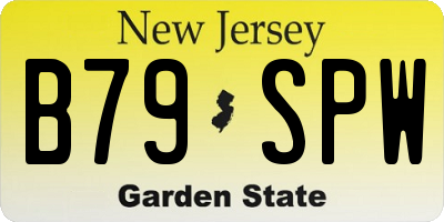 NJ license plate B79SPW