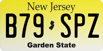 NJ license plate B79SPZ