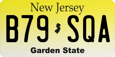 NJ license plate B79SQA