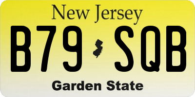 NJ license plate B79SQB