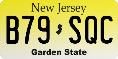 NJ license plate B79SQC