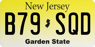 NJ license plate B79SQD