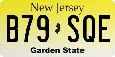 NJ license plate B79SQE