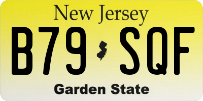 NJ license plate B79SQF
