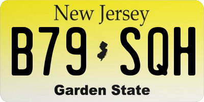 NJ license plate B79SQH