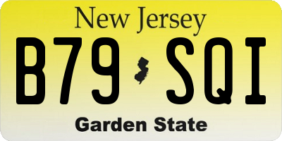 NJ license plate B79SQI