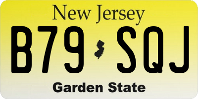NJ license plate B79SQJ