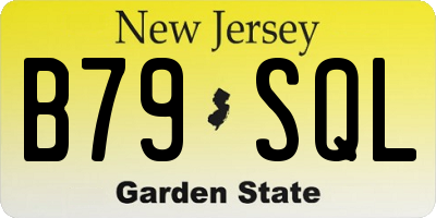 NJ license plate B79SQL