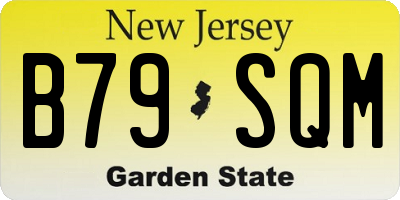 NJ license plate B79SQM