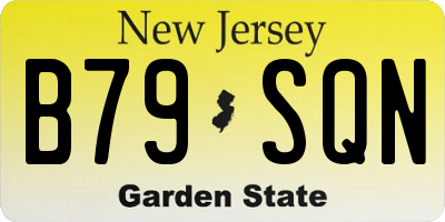NJ license plate B79SQN