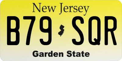 NJ license plate B79SQR