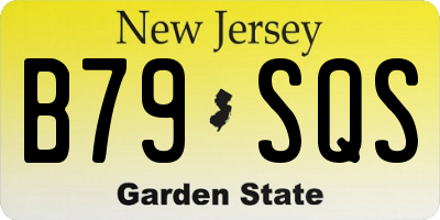 NJ license plate B79SQS