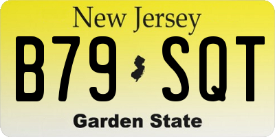 NJ license plate B79SQT