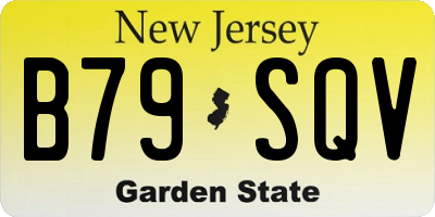 NJ license plate B79SQV