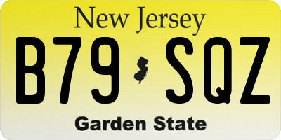 NJ license plate B79SQZ