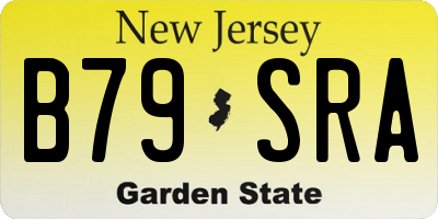NJ license plate B79SRA
