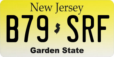 NJ license plate B79SRF