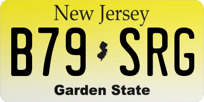 NJ license plate B79SRG