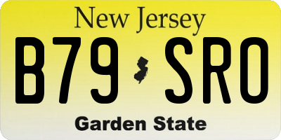 NJ license plate B79SRO