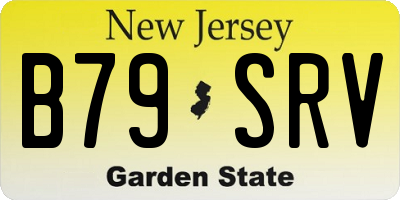 NJ license plate B79SRV