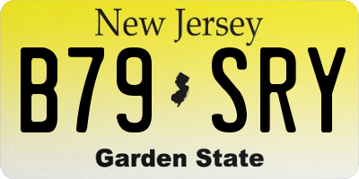 NJ license plate B79SRY
