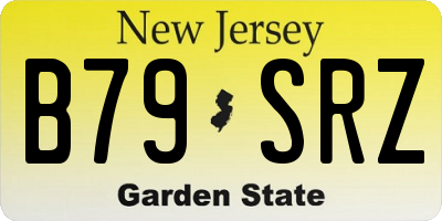 NJ license plate B79SRZ