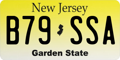NJ license plate B79SSA