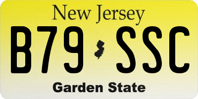 NJ license plate B79SSC